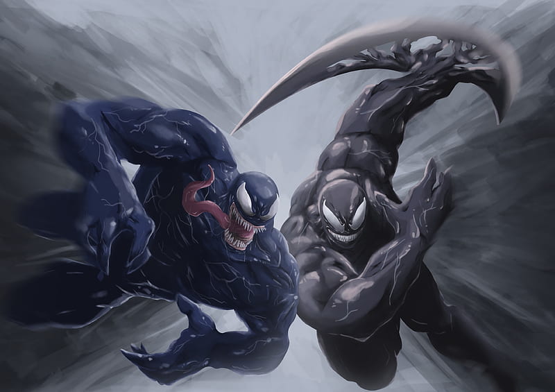 Venom Vs Riot , venom, superheroes, artstation, digital-art, artwork, HD wallpaper