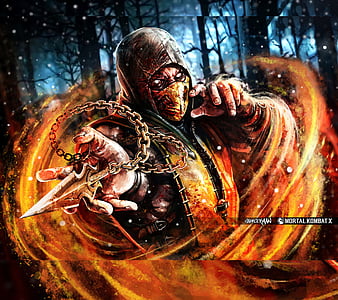 mortal kombat 9 scorpion wallpaper