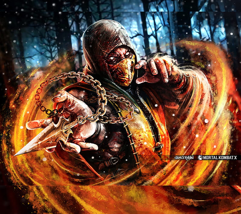 Scorpion, mortal kombat, sadecekaan, HD wallpaper