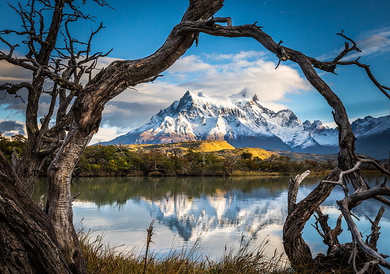 Lakes, Lake, Mountain, Nature, Patagonia, Reflection, HD wallpaper