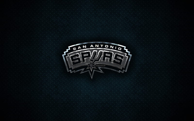 San Antonio Spurs American Basketball Club, metal logo, creative art, NBA, emblem, gray metal background, San Antonio, Texas, USA, basketball, National Basketball Association, Western Conference, HD wallpaper