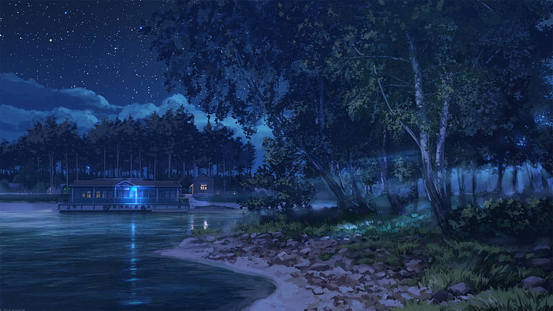 arsenixc everlasting summer landscape . yande.re, Anime Summer Landscape, HD wallpaper
