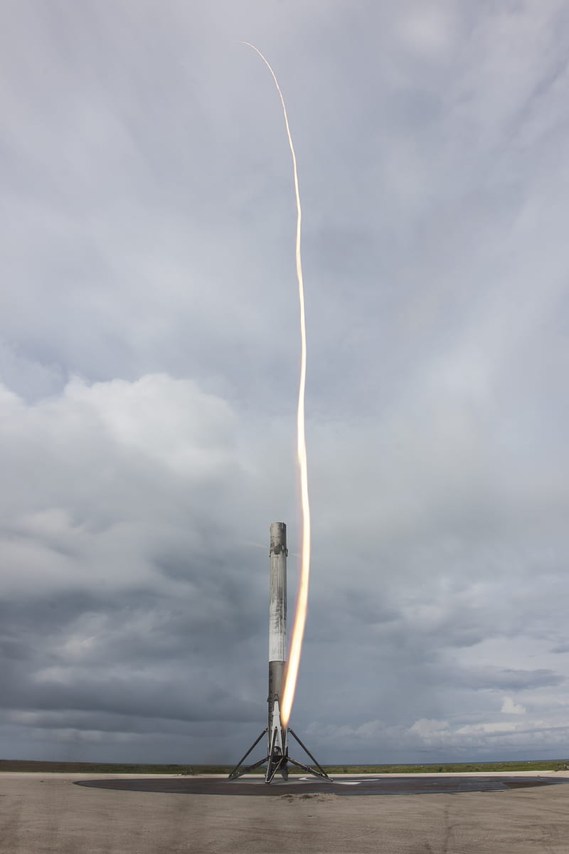 SpaceX, rocket, long exposure, clouds, HD phone wallpaper