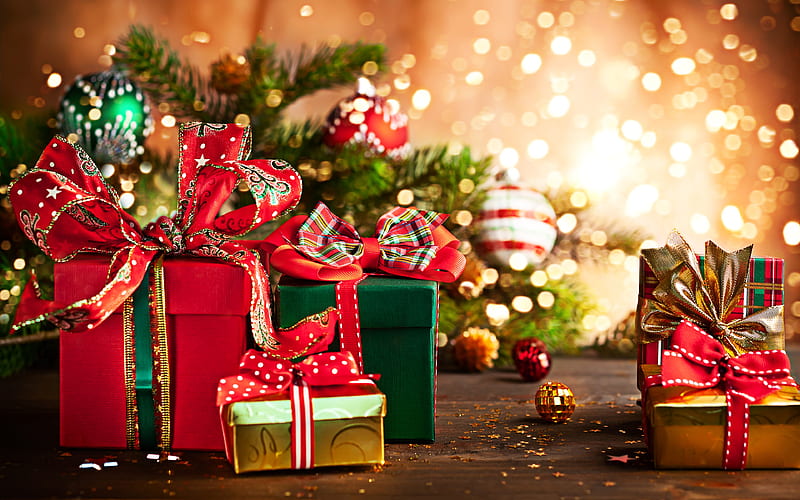 New Year Gifts Merry Christmas, Happy New Year, xmas decorations, Gifts  boxes, HD wallpaper | Peakpx