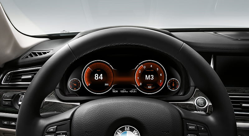 2013 BMW 7-Series Multifunctional Instrument Display Sport Mode , car, HD wallpaper