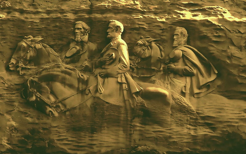 Stone Mountain, mountain, park, carving, georgia, HD wallpaper