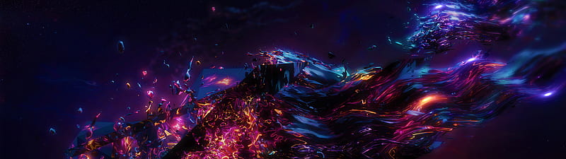 Space Abstract Illustration Background, 7680X2160 Space, HD wallpaper ...