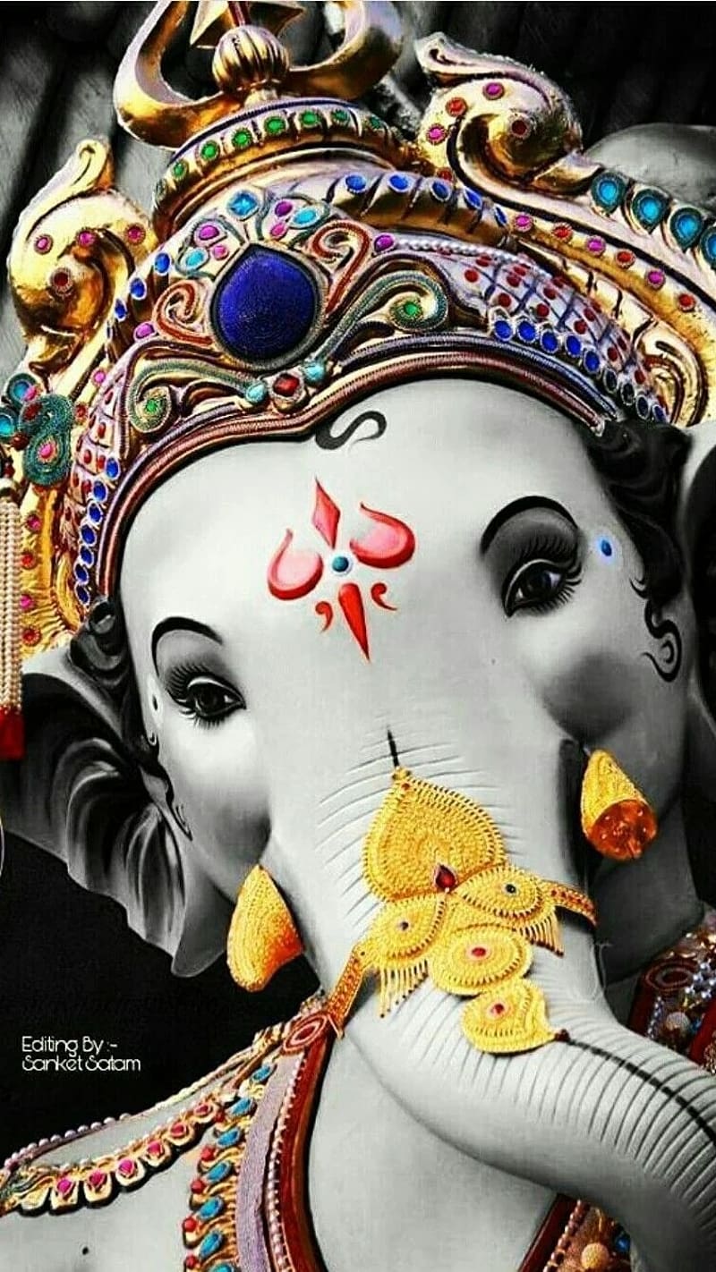 Ganesh Ganpati With Attractive Eye Look, ganesh ganpati, attractive, eye  look, HD phone wallpaper | Peakpx