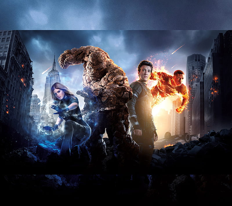Fantastic Four 2015, fireman, rockman, tallman, HD wallpaper
