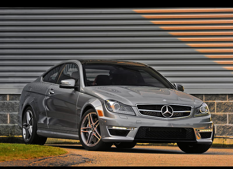 Mercedes-Benz C63 AMG Coupe (2012) with MCT transmission, car, HD wallpaper