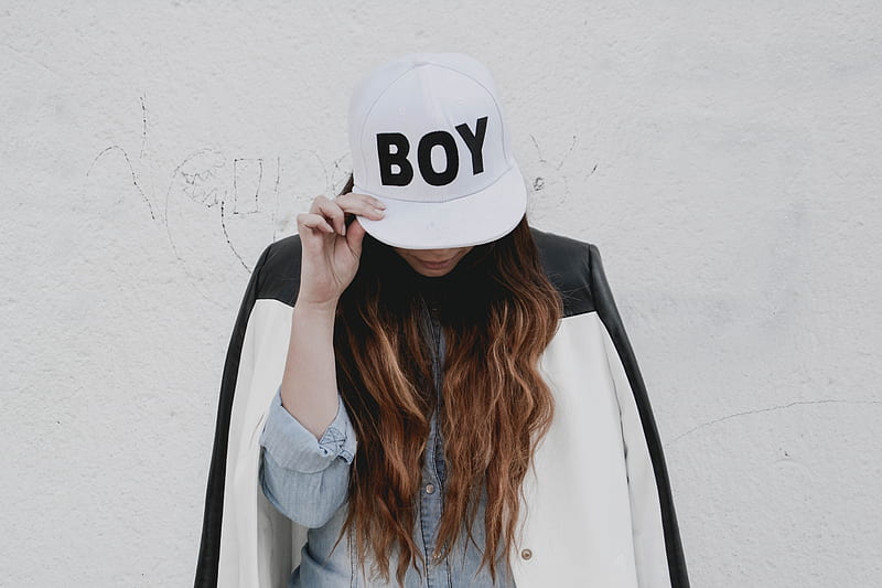 girl, cap, inscription, hipster, style, HD wallpaper