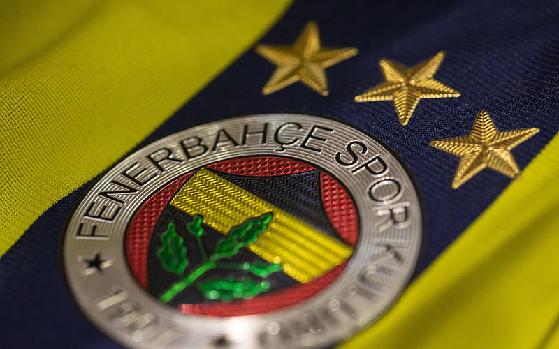 Fenerbahce SK Turkish football club, logo, emblem, fabric, T-shirt, Turkey, HD wallpaper