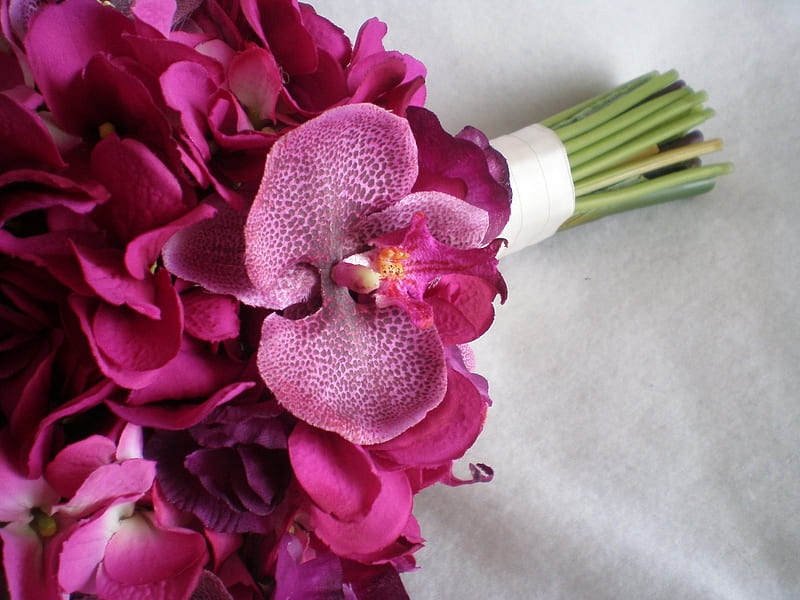 Orchid Bouquet, wedding, bouquet, pink, orchid, HD wallpaper | Peakpx