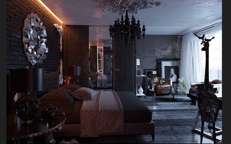Gothic Bedroom, gothic, dark, black, bedroom, interior design, gorgeous, HD  wallpaper | Peakpx
