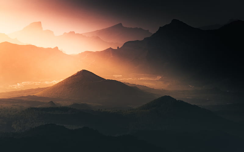 Dreamy Mountains Morning , mountains, morning, nature, HD wallpaper