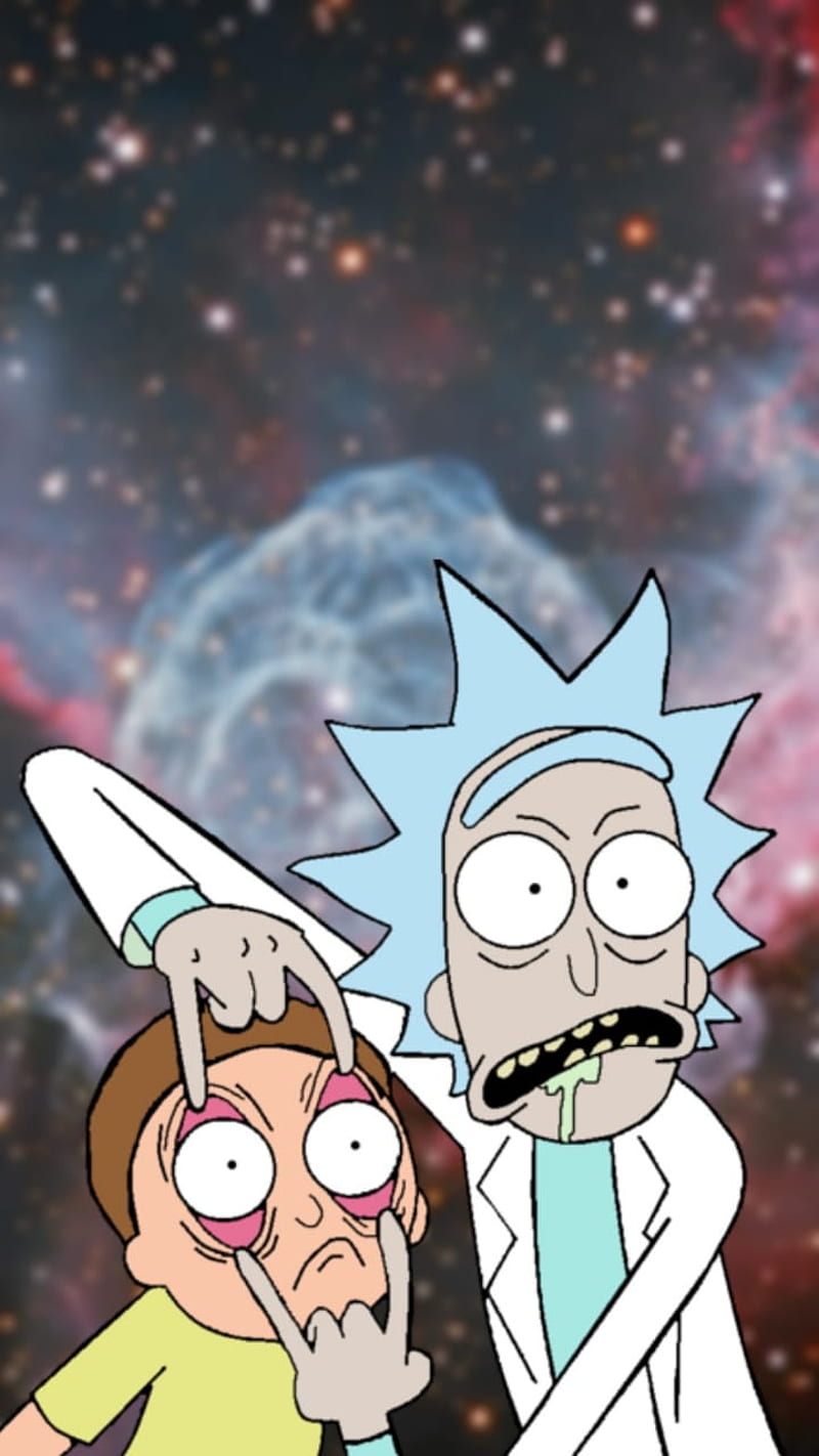 Rick And Morty, cartoon, morty, rick, space, HD phone wallpaper