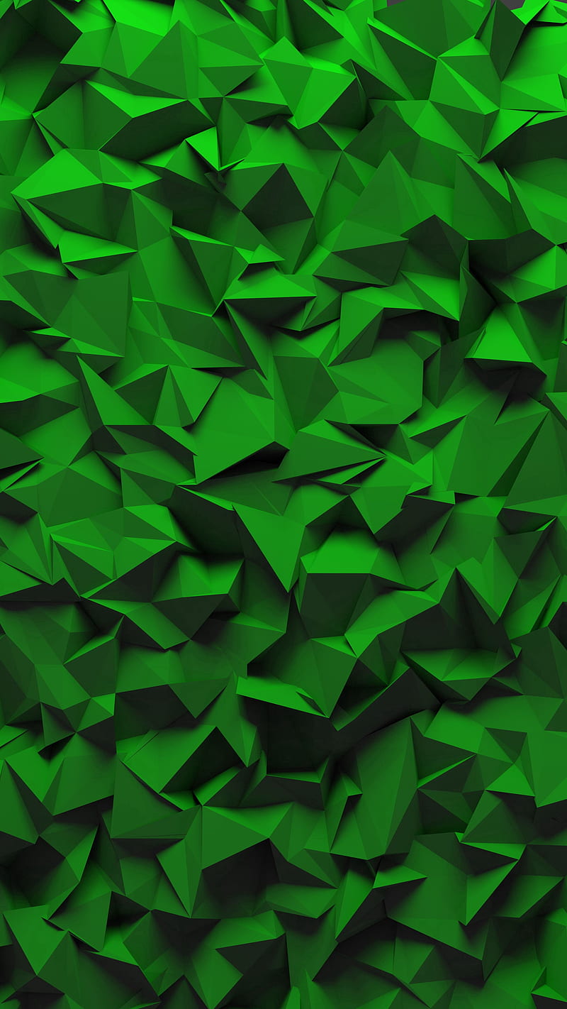 texture, relief, geometric, volume, green, HD phone wallpaper