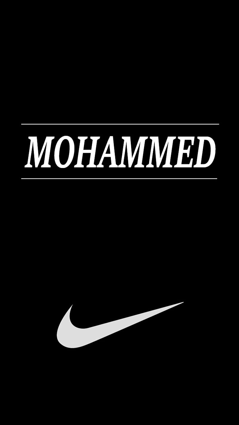 Mohammed, adidas, background, black background, m7md, mhmd, mohammad, mohmmad, mohmmed, nike, HD phone wallpaper