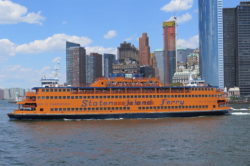 Staten Island Ferry, Staten, Boat, NYC, Ferry, Island, HD wallpaper