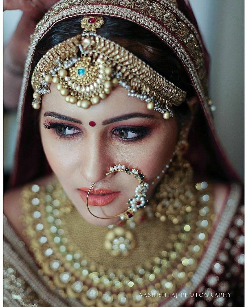 Air Brush Makeup . Indian bridal , Indian bride makeup, Indian bridal dress, HD phone wallpaper