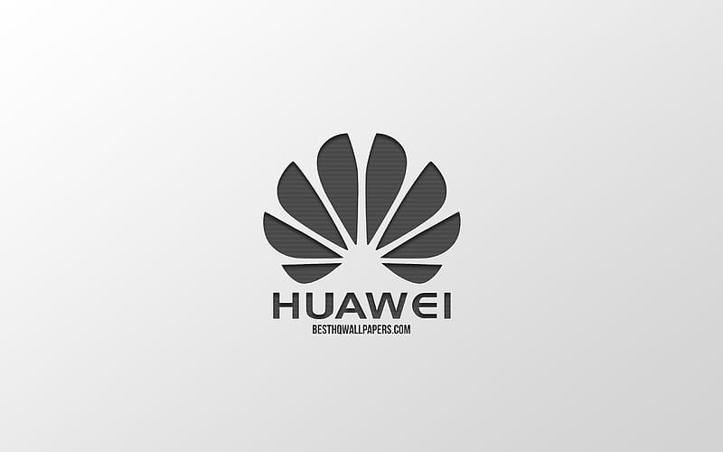 Huawei, logo, white background, stylish art, Huawei logo, Brands, HD wallpaper