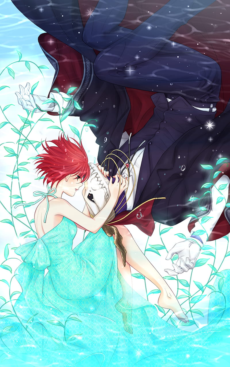 Wallpaper background, round, two, Mahou Tsukai no Yome, The Ancient Magus'  Bride, Elias Ainsworth, Hatori Chise for mobile and desktop, section сёнэн,  resolution 2000x2000 - download