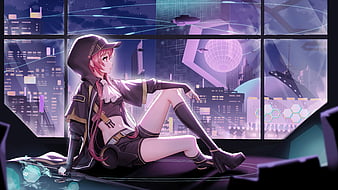 Cyberpunk anime teen girl, cyborg, android, - Stock Illustration  [100864766] - PIXTA