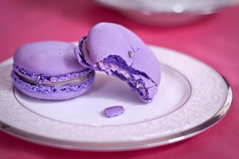 French Lavender Flavored Macarons, French, Lavender, Cookies, Gourmet, Macarons, Sweets, HD wallpaper