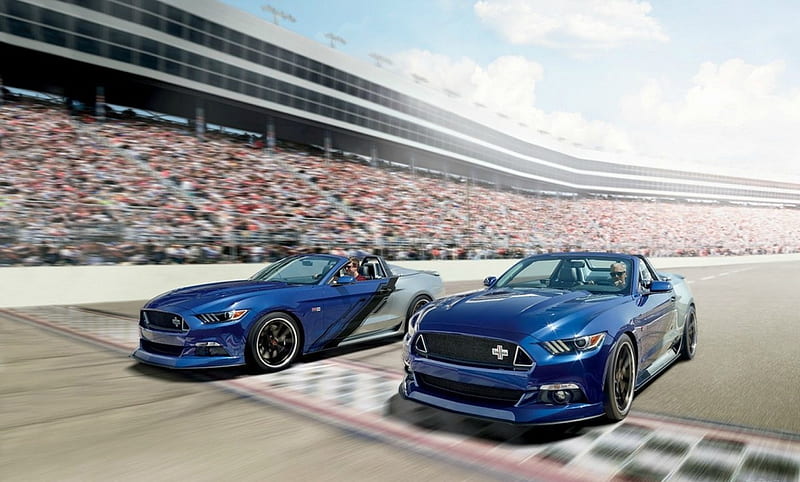 Neiman Marcus Is Selling a $95,000 700-hp Ford Mustang Convertible, Silver, Conv, Ford, Blue, HD wallpaper