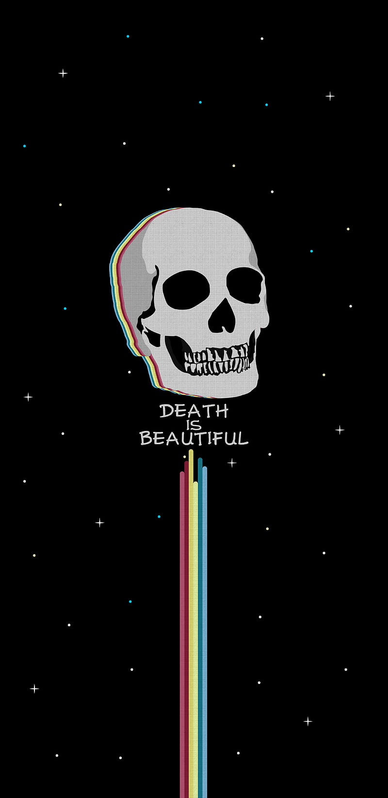 Death is Beautiful, amoled, caveira, dead, espaco, skull, space, stars, super, HD phone wallpaper