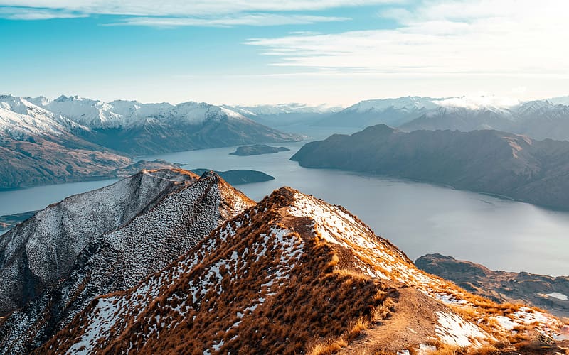 New Zealand Hikers Peaks of wanaka Sunrise, HD wallpaper