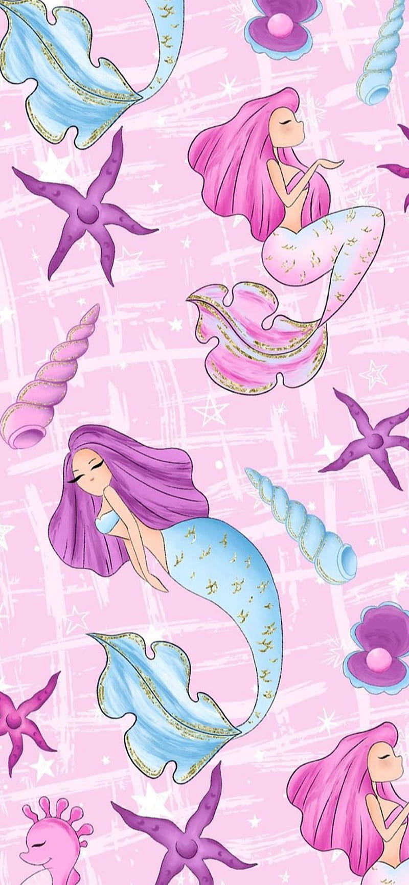 Mermaids, beach, cute, girly, glitter, mermaid, ocean, pink, sparkles,  summer, HD phone wallpaper | Peakpx