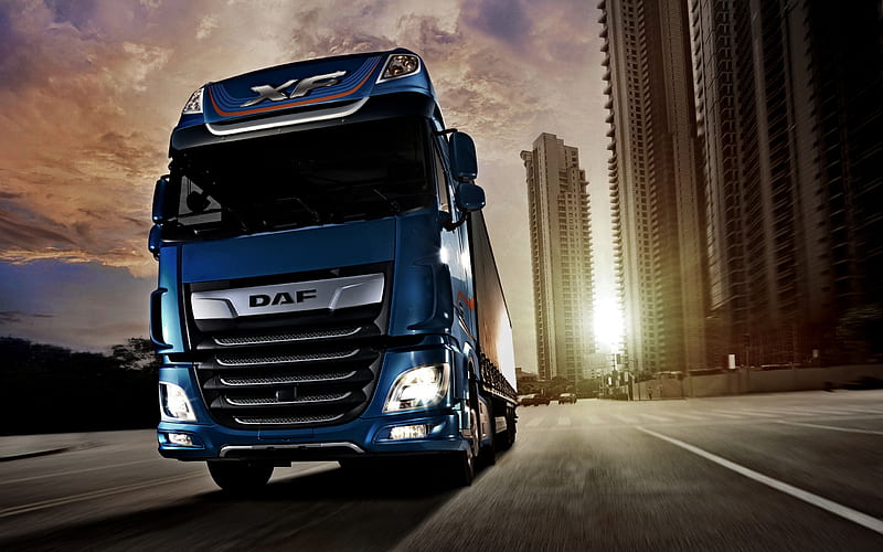 DAF XF, Super Space Cab, cargo transportation, modern trucks, Europe, DAF XF 530 FT, HD wallpaper
