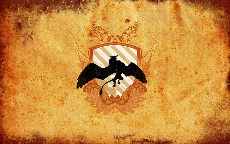 Heraldry, gryphon, grunge, fantasy, sheild, coat of arms, HD wallpaper