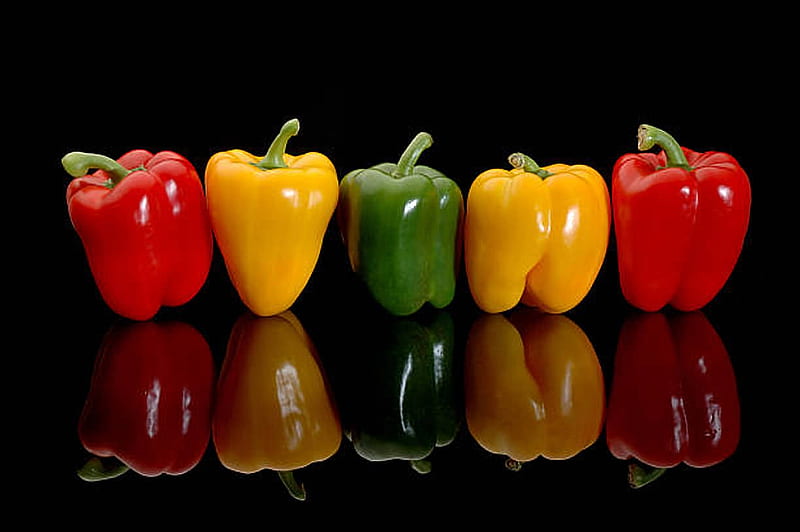 Colorful pepper, Bell pepper, Vegetable, Food, graphs, HD wallpaper