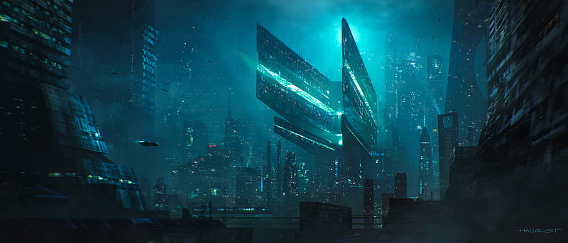 Sci Fi, City, Cityscape, Futuristic City, Skyscraper, HD wallpaper