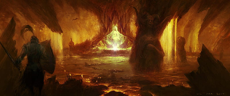 Diablo 4 Hell, diablo 4, diablo iv, fire, HD wallpaper