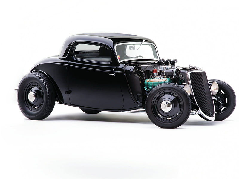 1933 Ford Coupe, black, 33, classic, ford, HD wallpaper