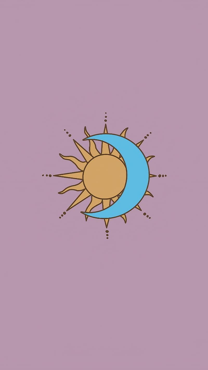 Sun And Moon, art sun moon, art, HD phone wallpaper | Peakpx