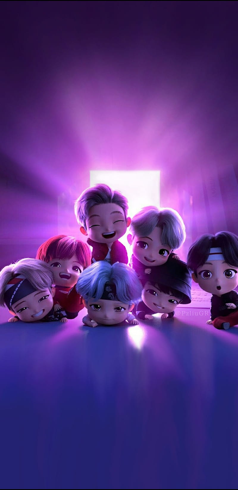 BTS Tiny Tan, Bangtan, Sonyeondan, Purple, Tiny Tan, HD phone wallpaper