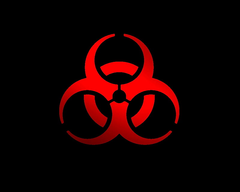 Biohazard Red, biohazard, red, gizzzi, labrano, black, HD wallpaper