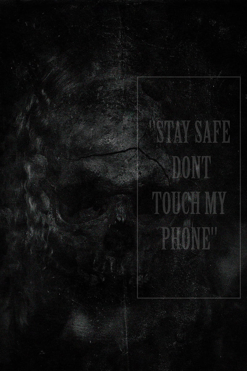 Dont touch my phone, skull, dark, men, newyear19, HD phone wallpaper ...