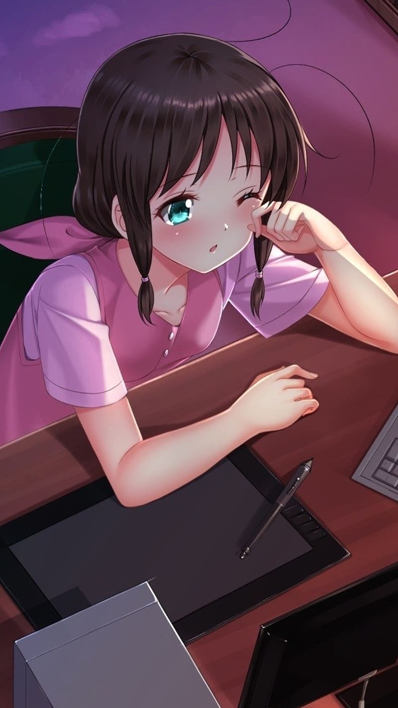 HD anime girl studying wallpapers  Peakpx