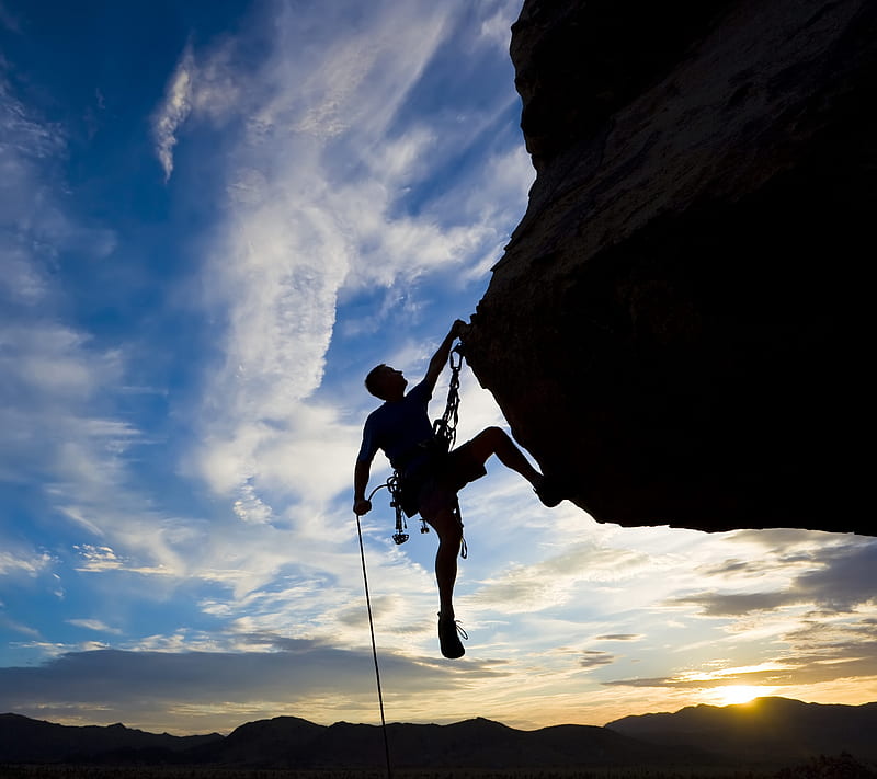 Rock Climbing, exercise, extreme, nature, physical, scenic, strength, view, HD wallpaper