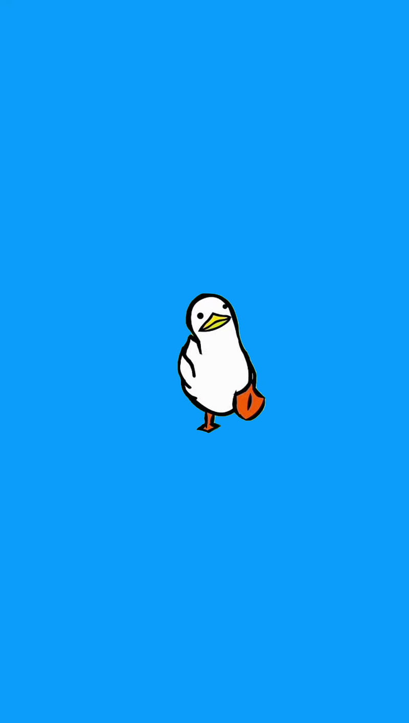Blue Duck Cartoon, Cyan, funny, HD phone wallpaper | Peakpx