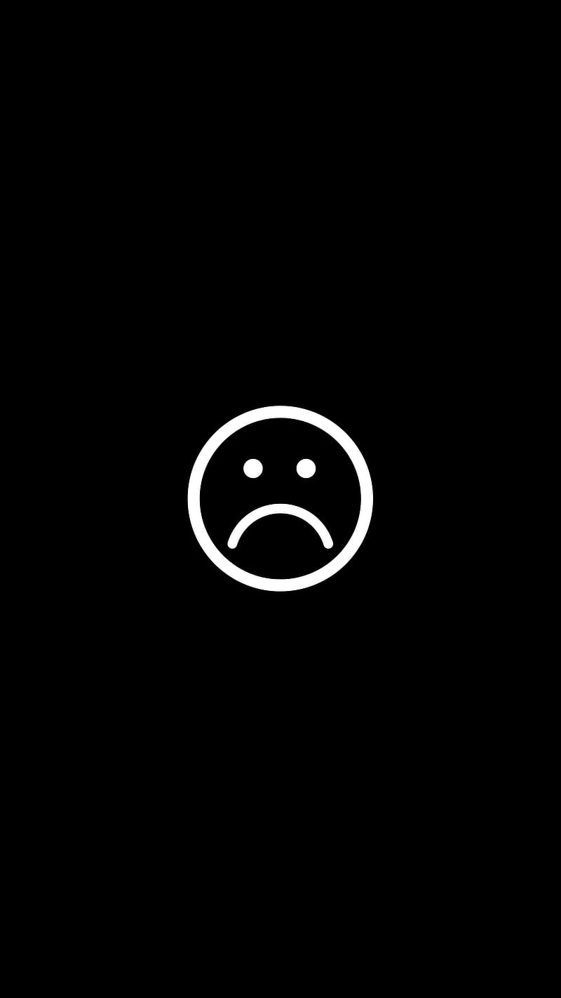 Sadness, sad, smiley, black & white, HD phone wallpaper | Peakpx