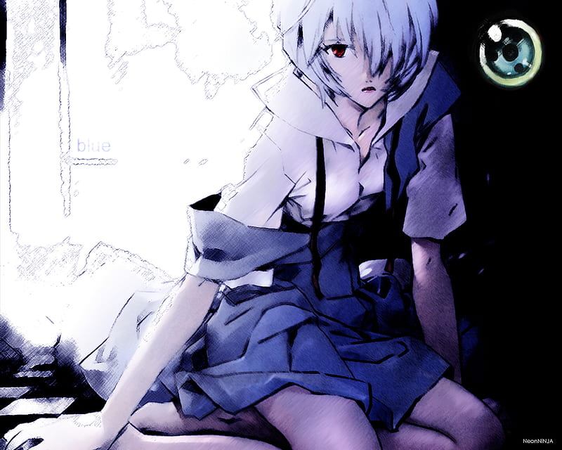 Ayanami Rei, neon genesis evangelion, girl, anime, red eyes, HD wallpaper