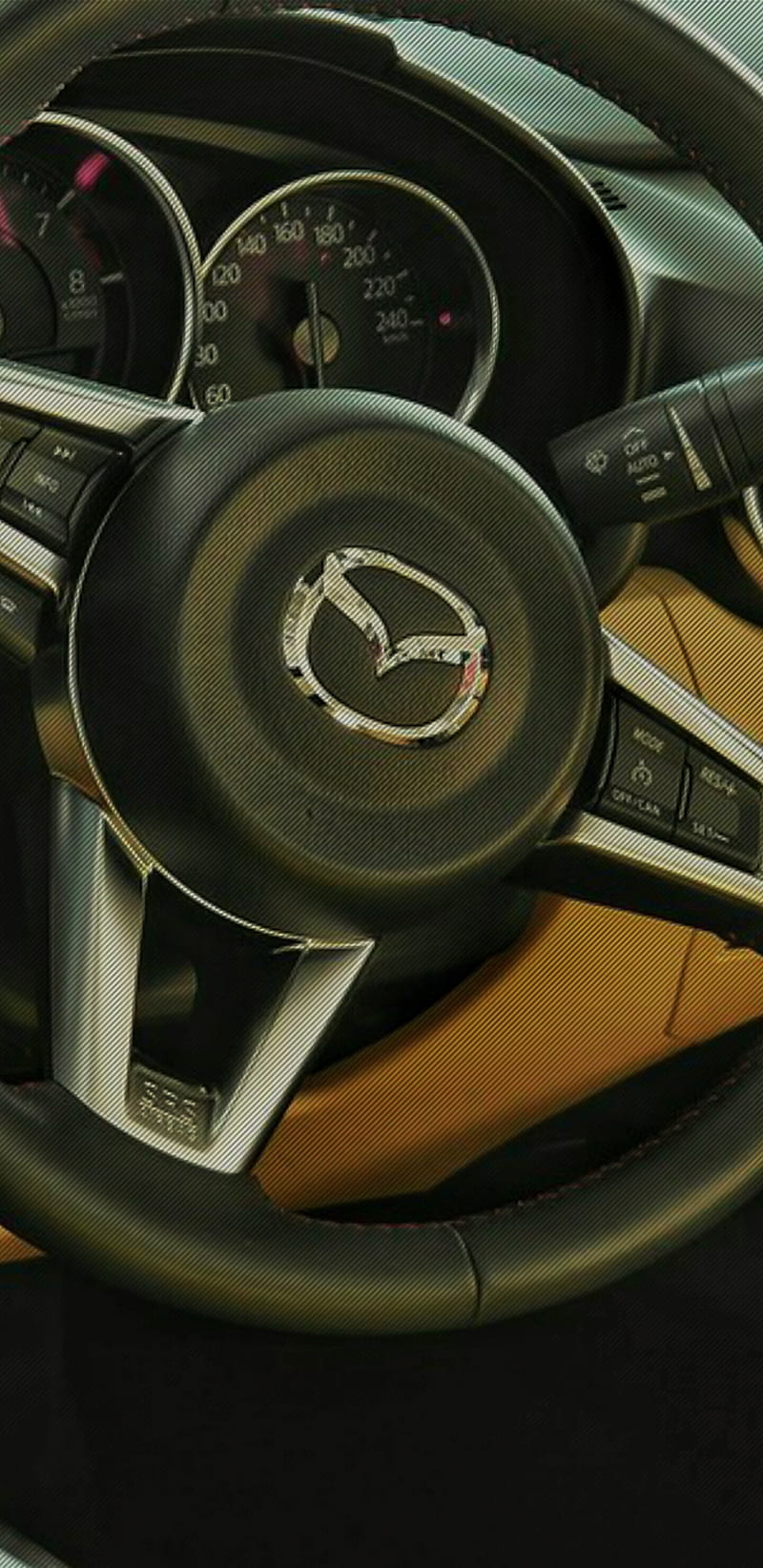 Car steering, interior, mustang, logo, prime, polo, wheel, golf, record, mazda, expensive, HD phone wallpaper