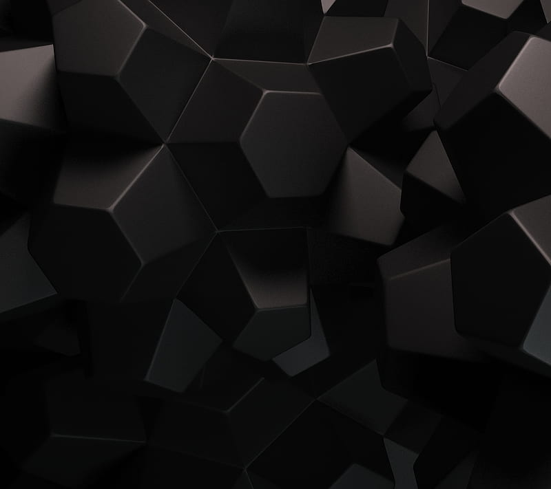 Black blocks, black, blocks, HD wallpaper