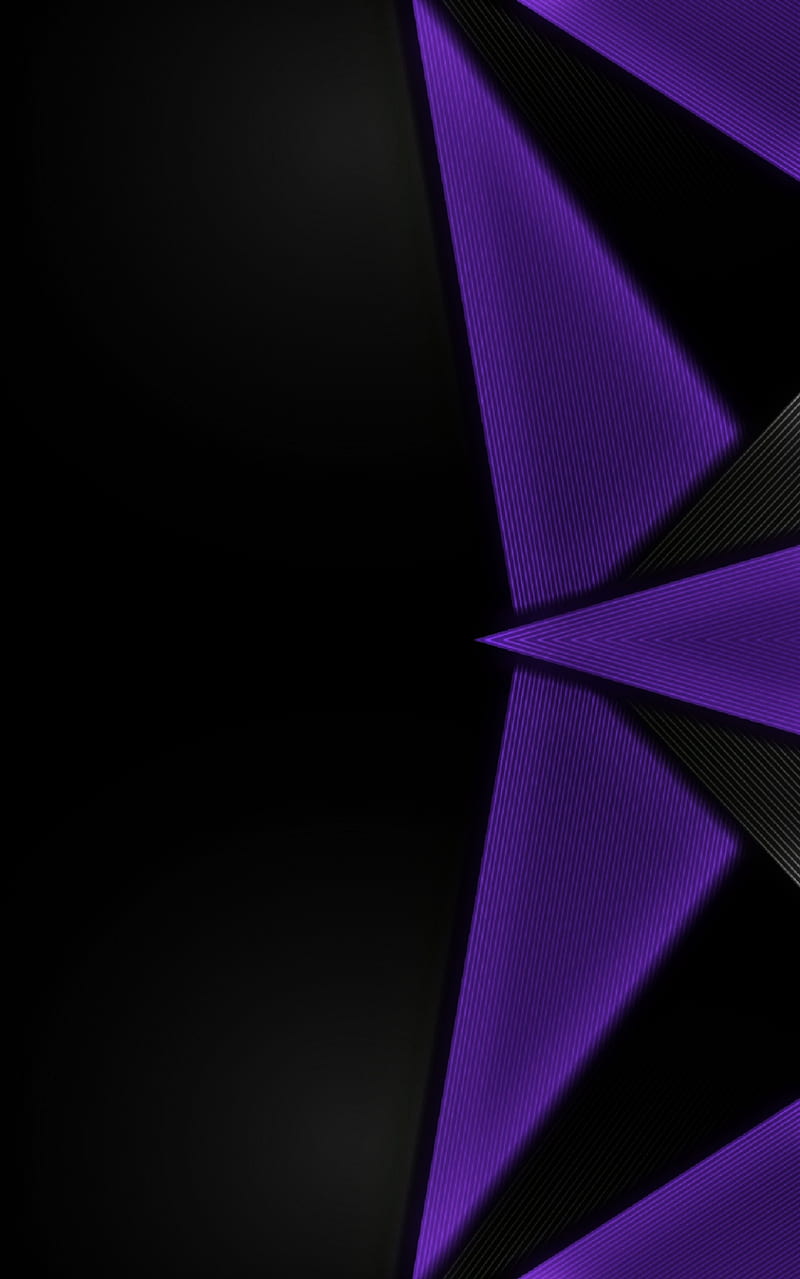 Material design 639, amoled, awesome, black, digital, modern, note, purple, shapes, HD phone wallpaper
